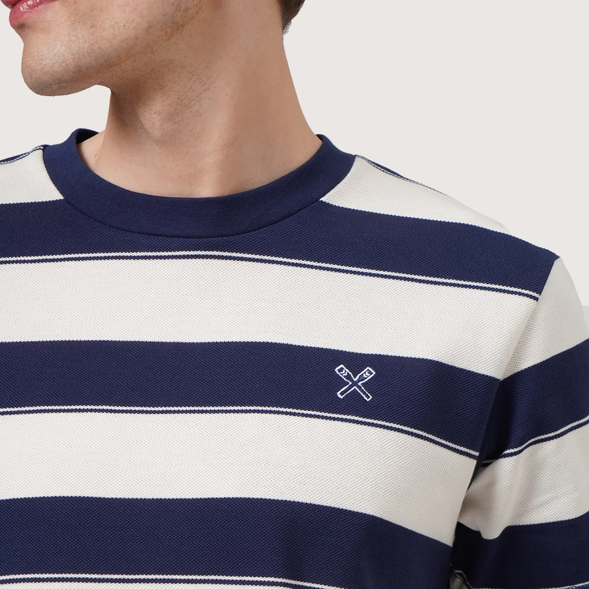 Regatta- Regular Fit Striped T-Shirt In Pique