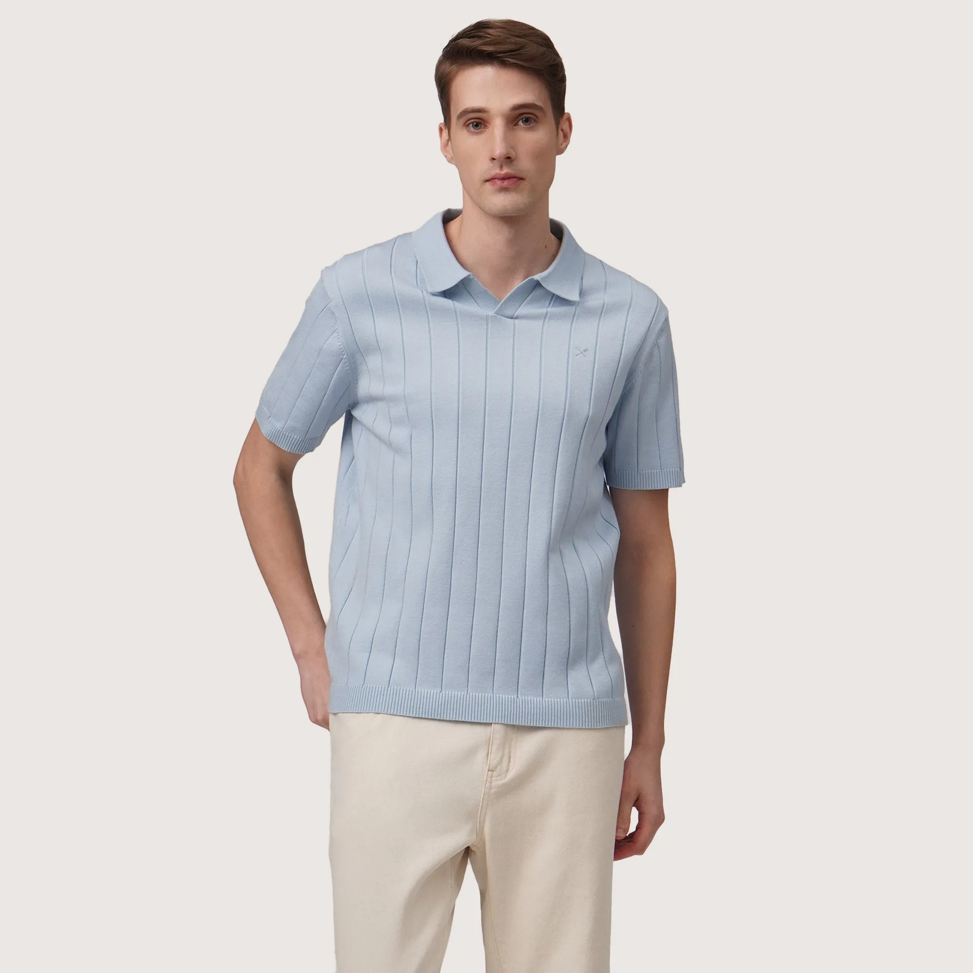 Regatta- Regular Fit V-Placket Polo Shirt In Knitted Fabric