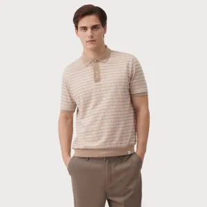 Regatta- Relaxed Fit Jacquard Polo With Contrast Color Collar And Hem Band