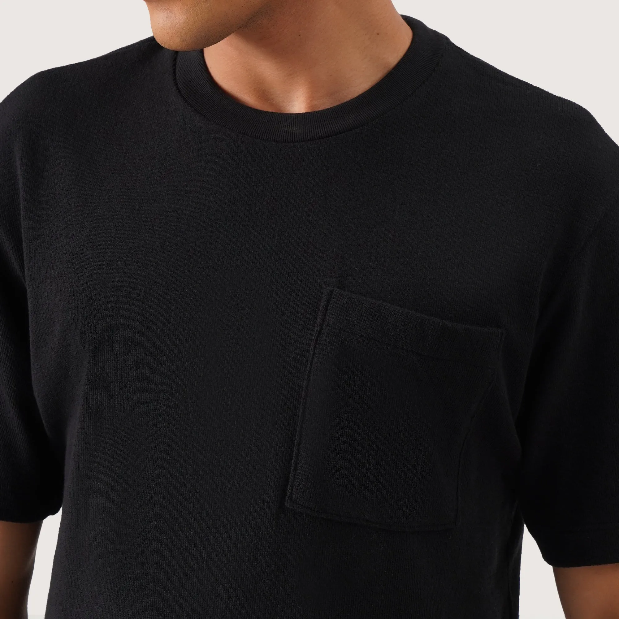Regatta- Relaxed Fit T-Shirt In Textured Knit With Front Pocket