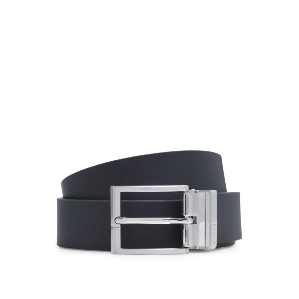 Reversible belt in Italian leather