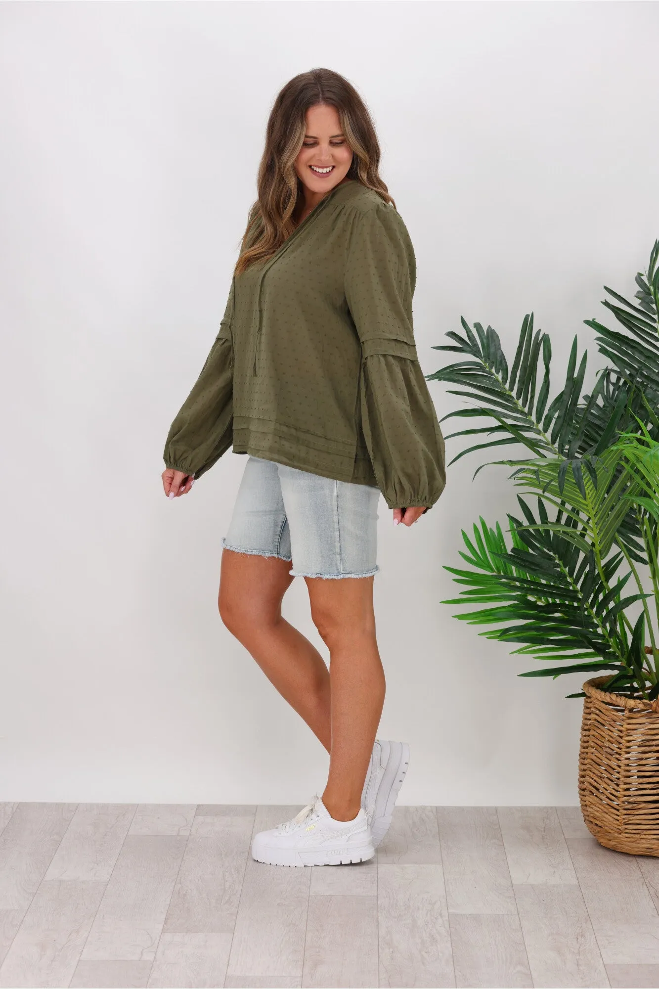 RPM August Blouse Khaki