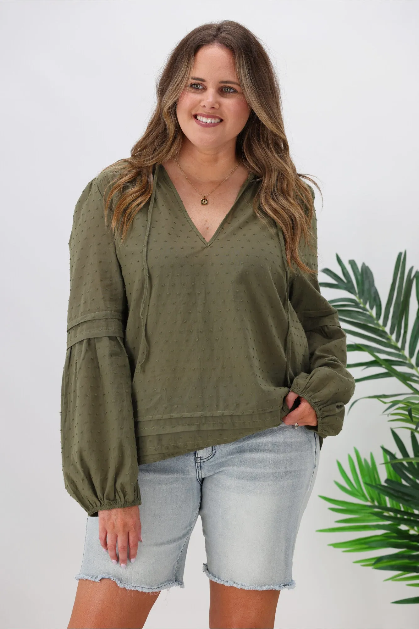 RPM August Blouse Khaki