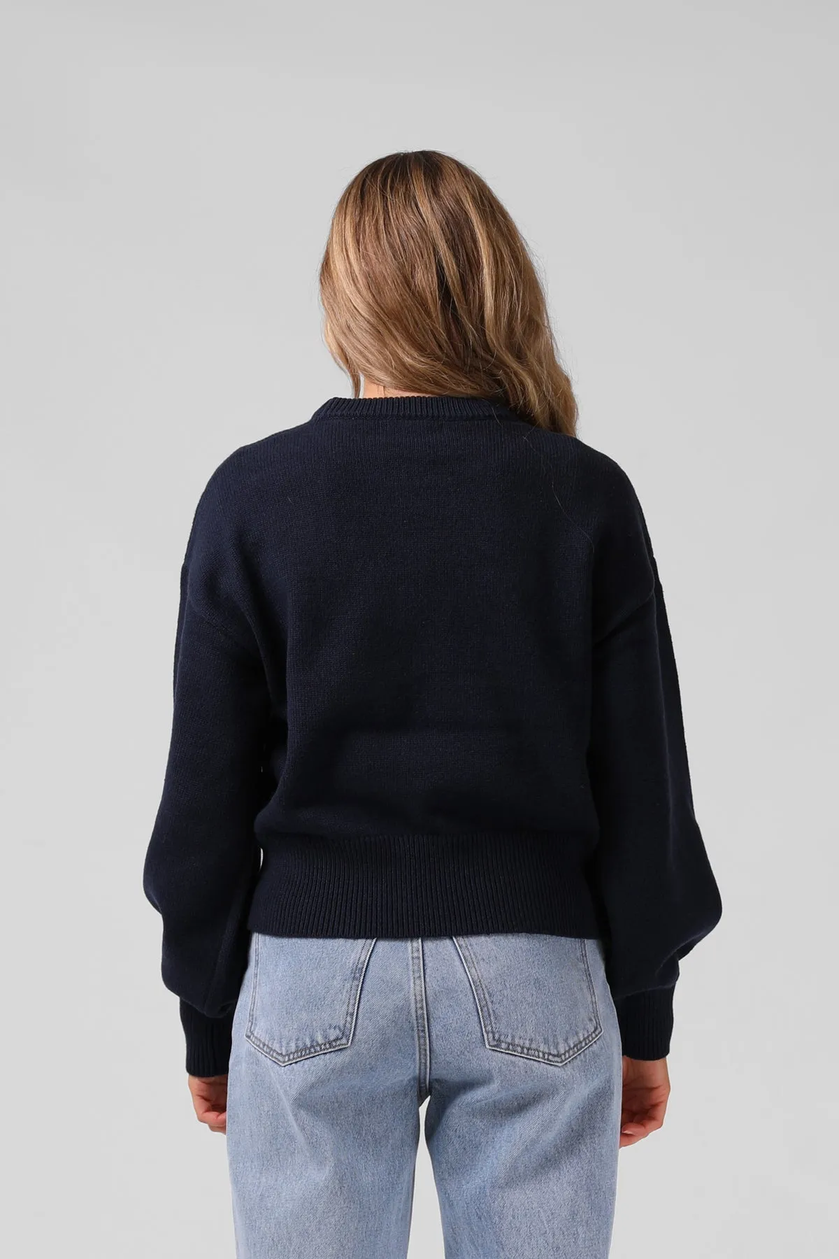 RPM Ayla Varsity Knit Navy