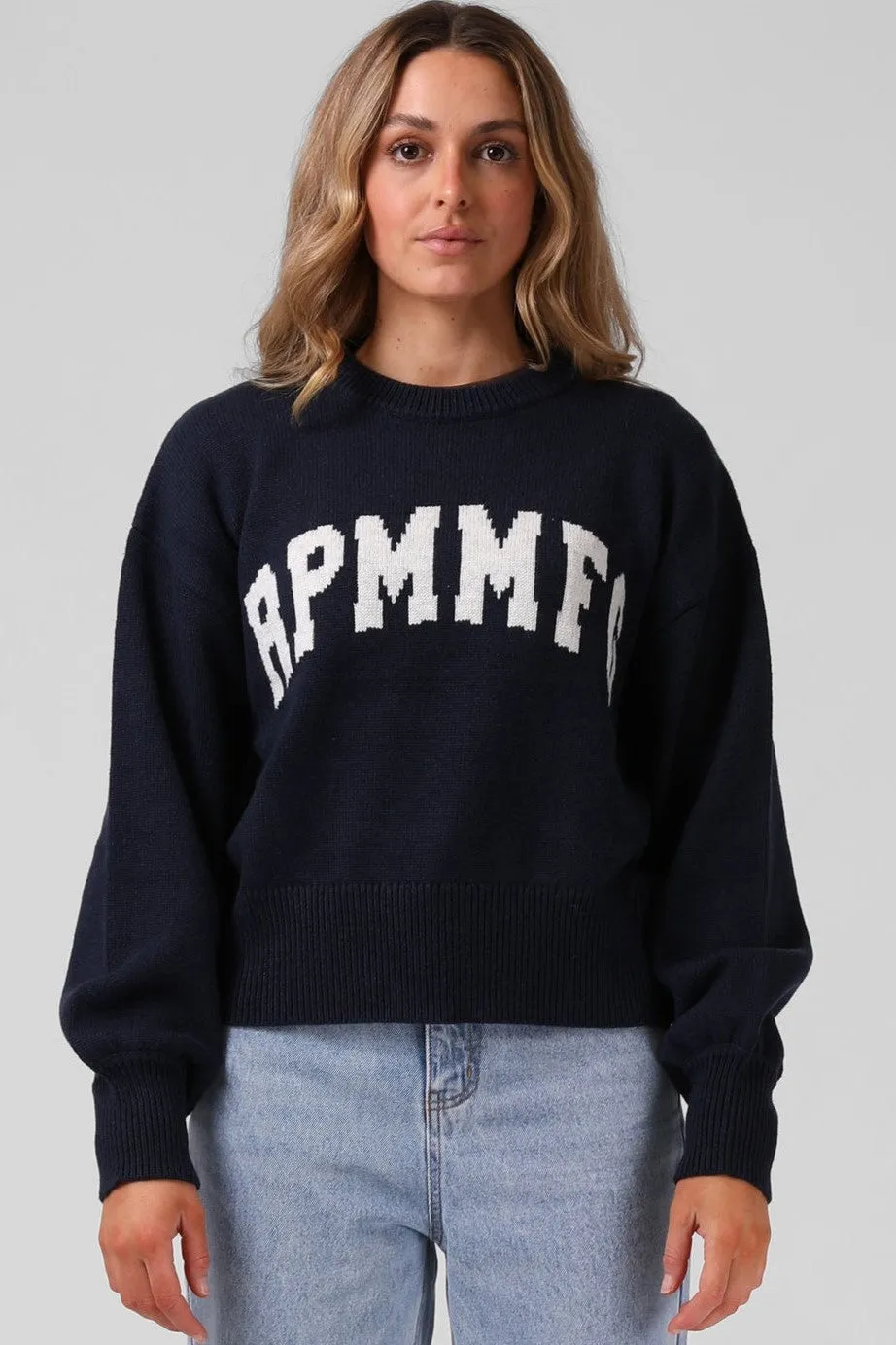 RPM Ayla Varsity Knit Navy