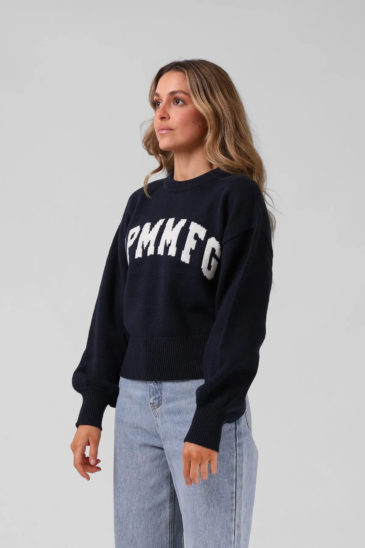 RPM Ayla Varsity Knit Navy