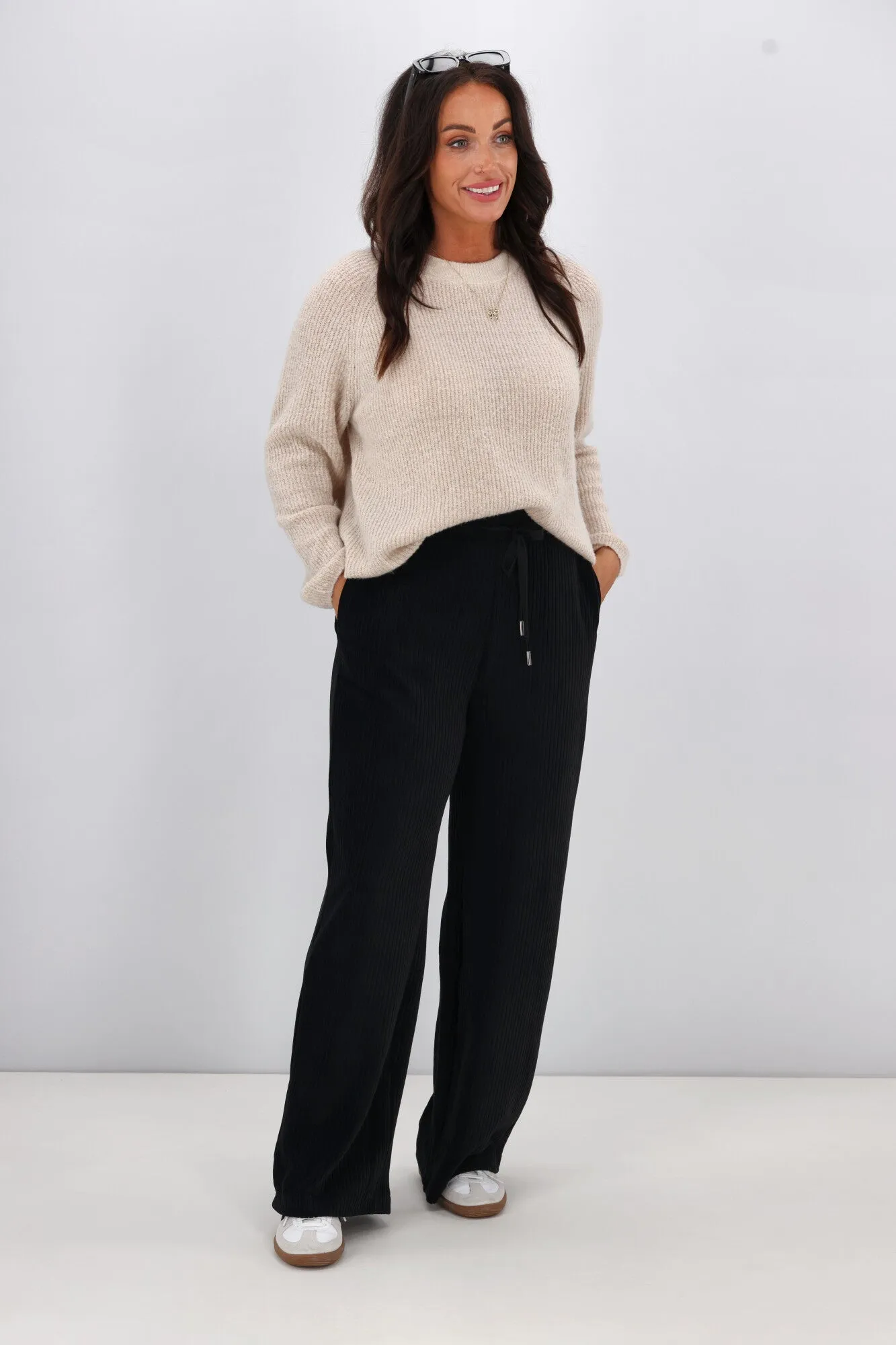 Shine On Label Azariah Cord Pant Black