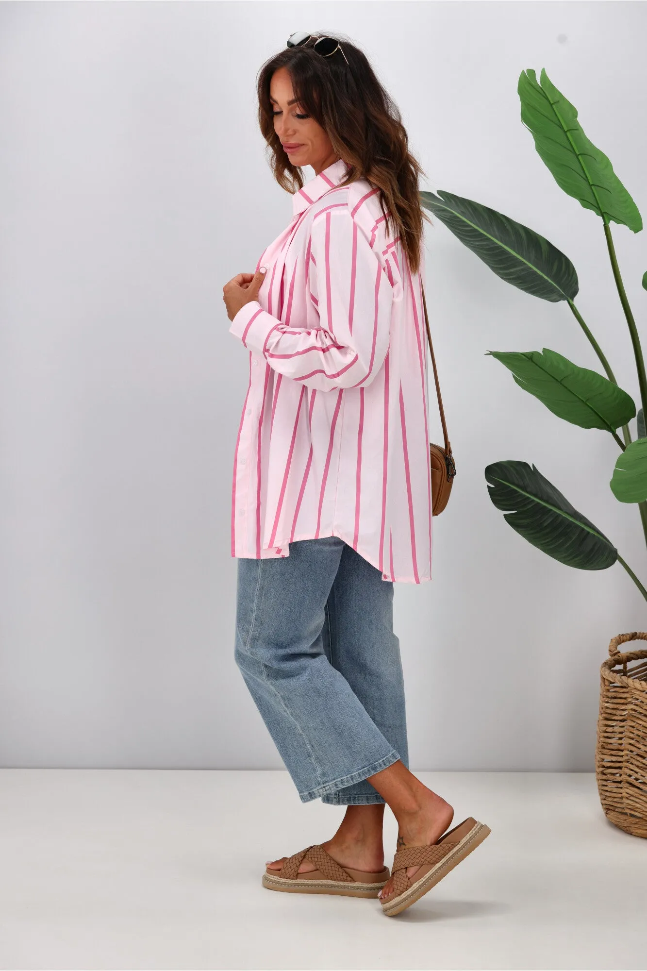 Shine On Label Nina Shirt Pink Stripe