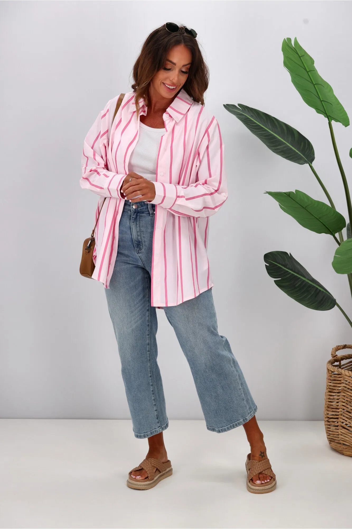 Shine On Label Nina Shirt Pink Stripe