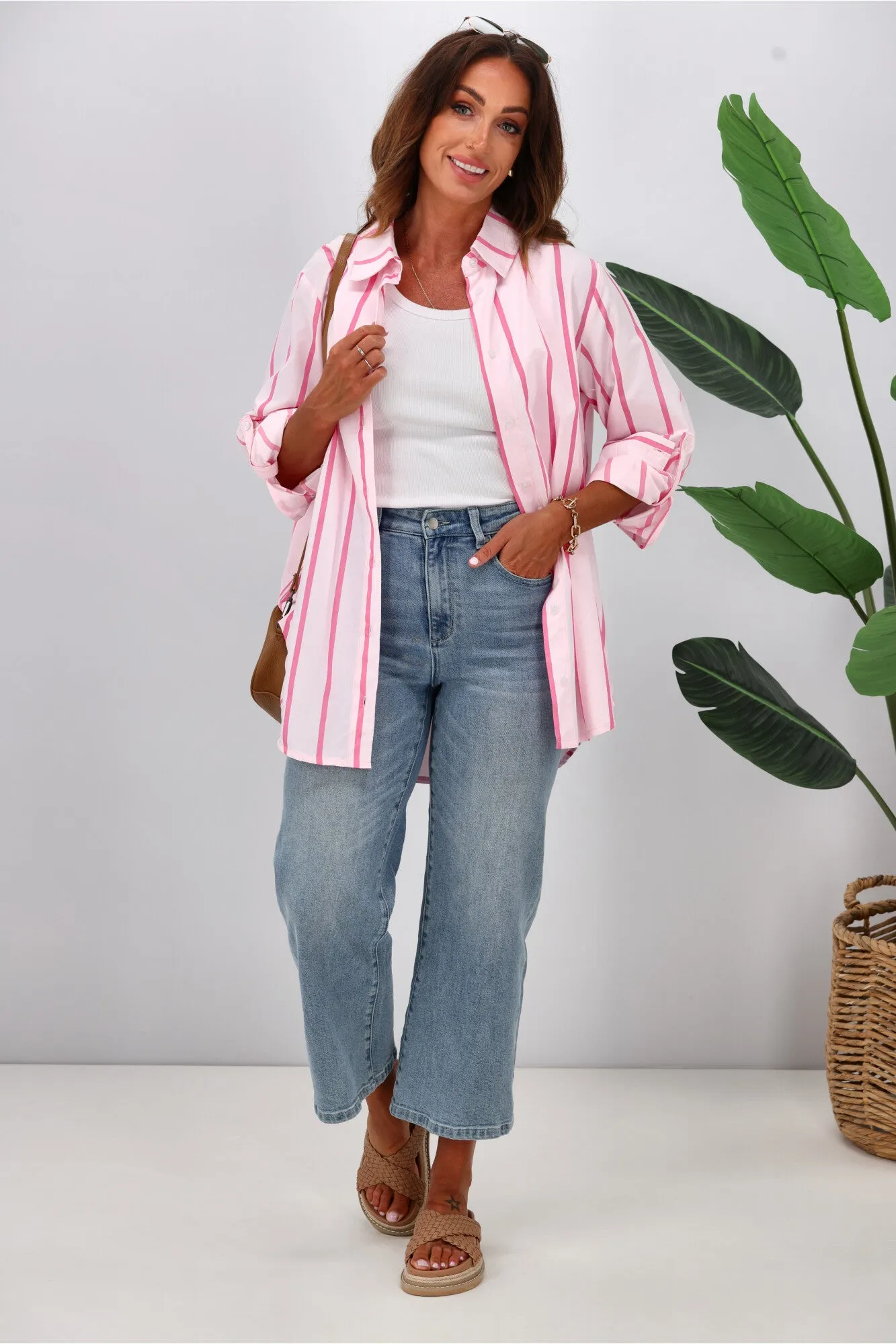 Shine On Label Nina Shirt Pink Stripe