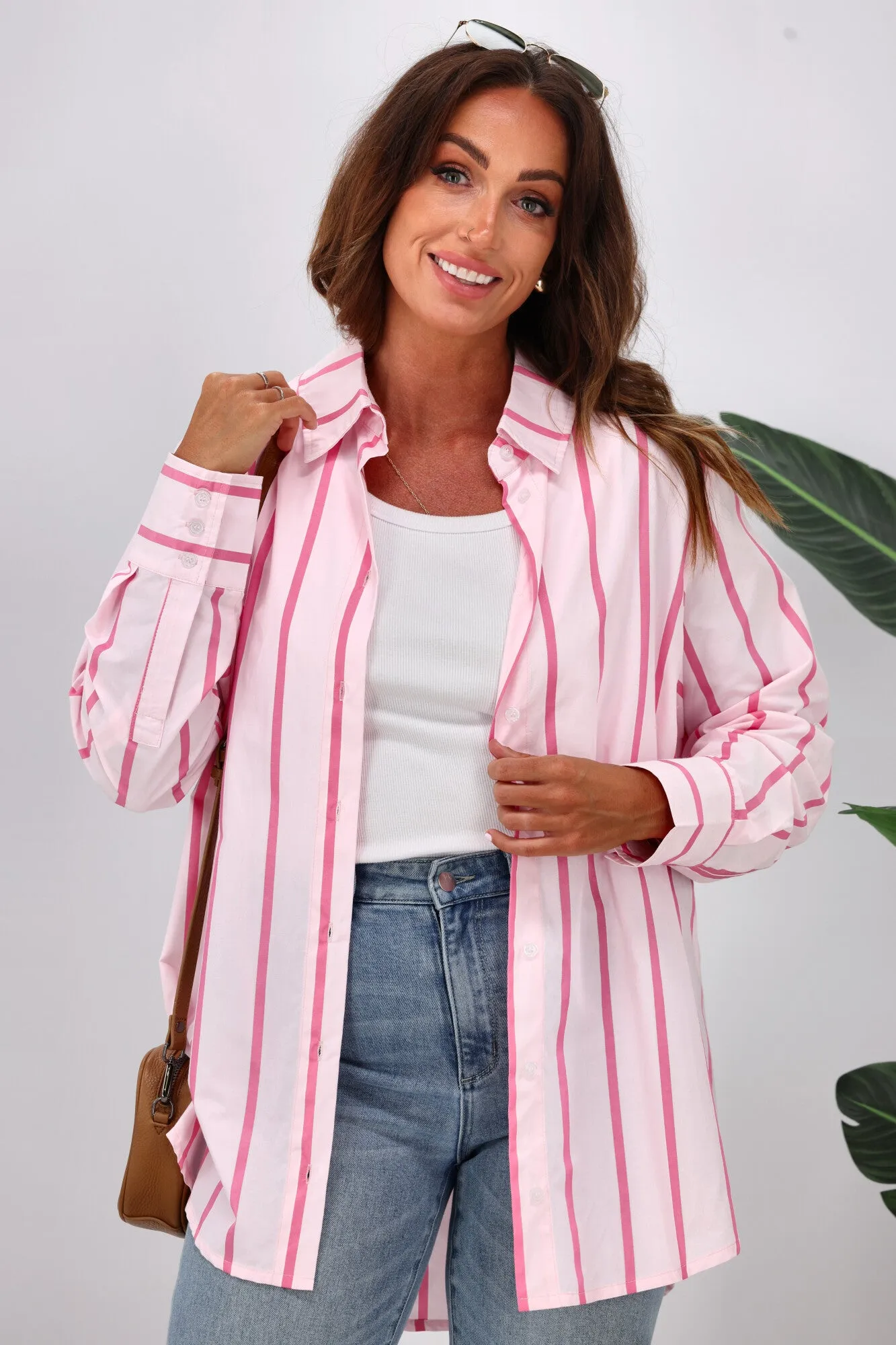 Shine On Label Nina Shirt Pink Stripe