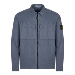 Stone Island Avio Blue Double Pocket Overshirt