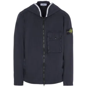 Stone Island Navy Hooded Overshirt