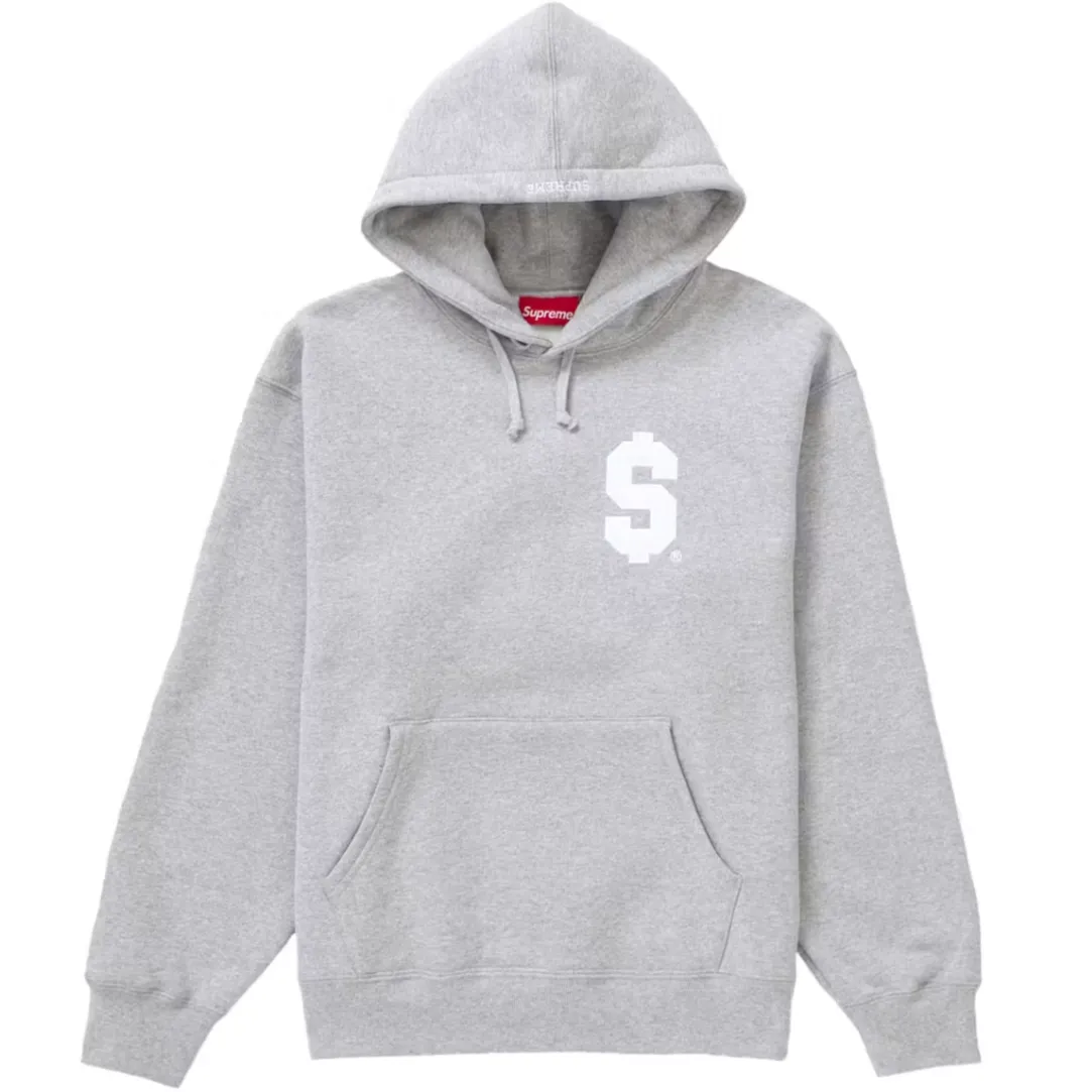 Supreme Grey Logo Hoodie