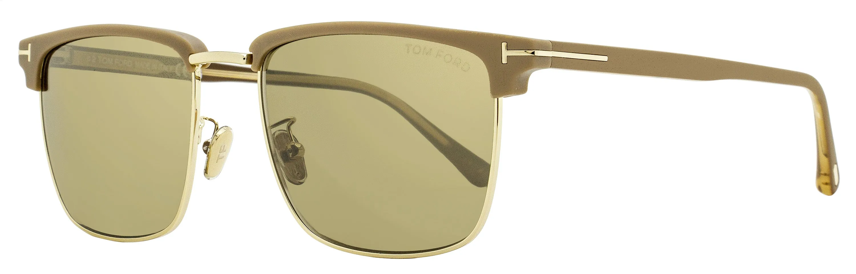 Tom Ford Men's Hudson-02 Sunglasses TF997H 52L Matte Tan/Gold 55mm