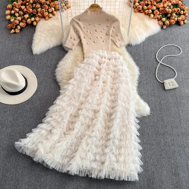 Two Piece Knitted Skirt Set Anna Kay Co