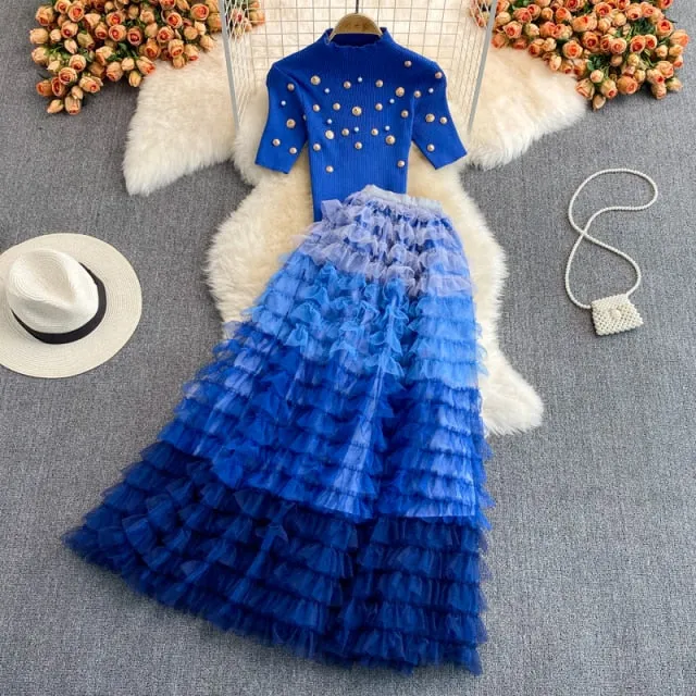 Two Piece Knitted Skirt Set Anna Kay Co