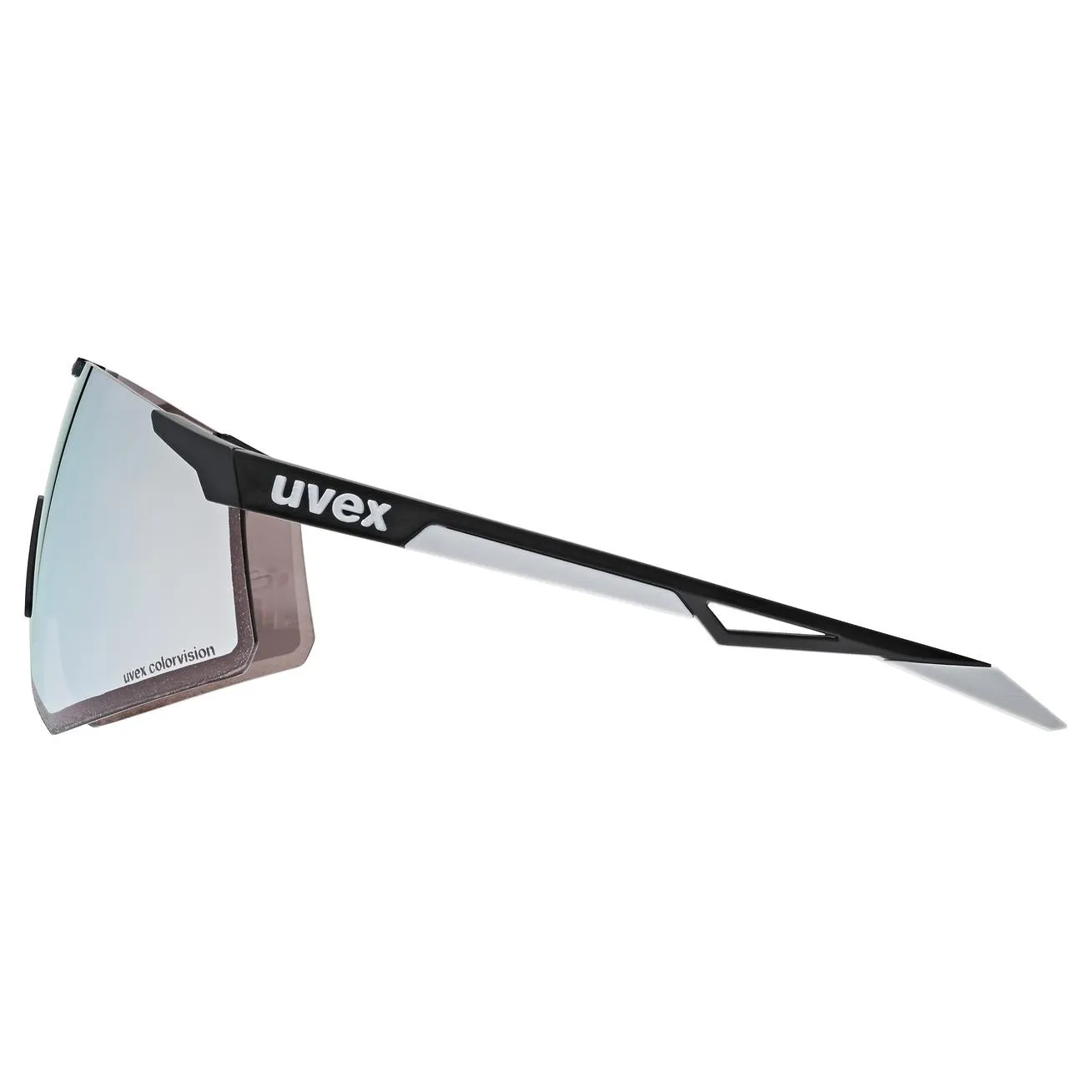 Uvex Pace Perform CV glasses - Black Matt Serious Silver