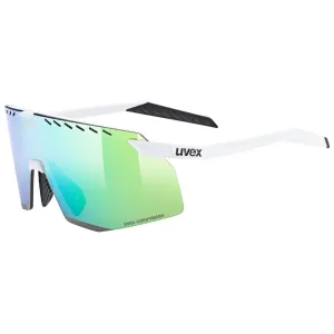 Uvex Pace Stage CV glasses - White Matt Glossy Green