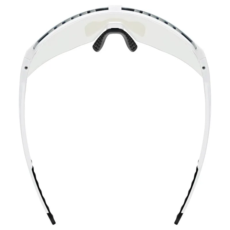 Uvex Pace Stage CV glasses - White Matt Variomatic green
