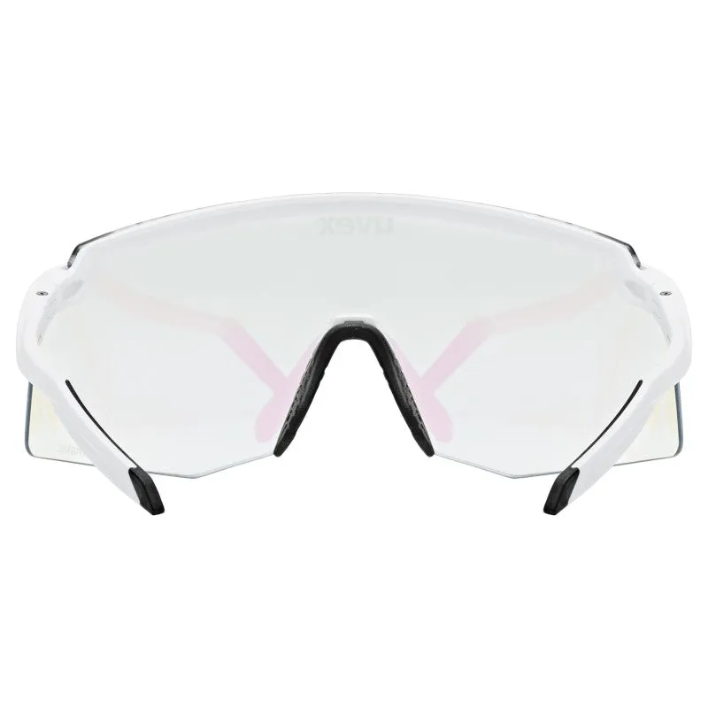 Uvex Pace Stage CV glasses - White Matt Variomatic green
