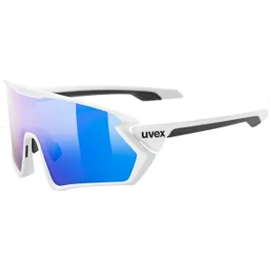 Uvex Sportstyle 231 glasses - White matt Mirror blue