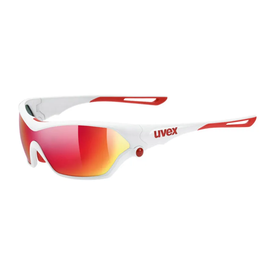Uvex Sportstyle 705 glasses - White red PC mirror red