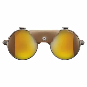 Vermont Glacier Sunglasses In Brass Frame - Brown Lens W/ Gold Mirror