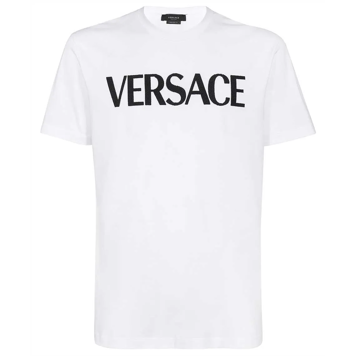 Versace White Embroidered Logo T-Shirt