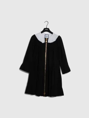 Vestido com Fecho em Preto e Branco