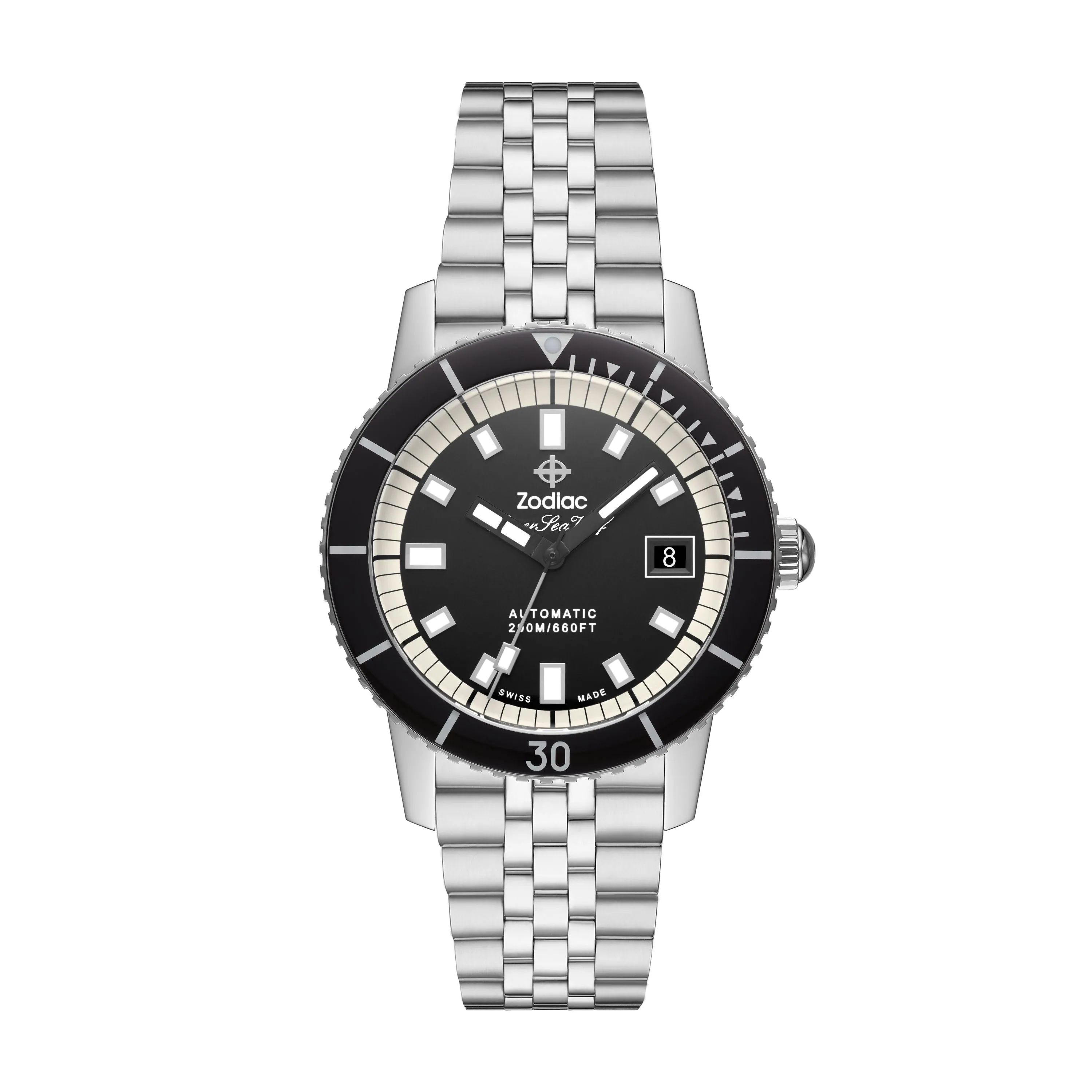 Zodiac Men's Super Sea Wolf 53 Compression Automatic, Stainless Steel Watch